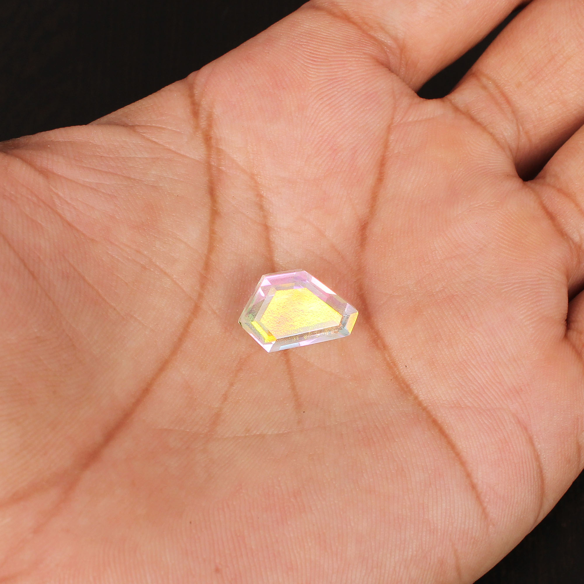 Chinese Hydro Rose Cut Doublet Gemstone 18x15 mm 120 Carat for Jewelry Making