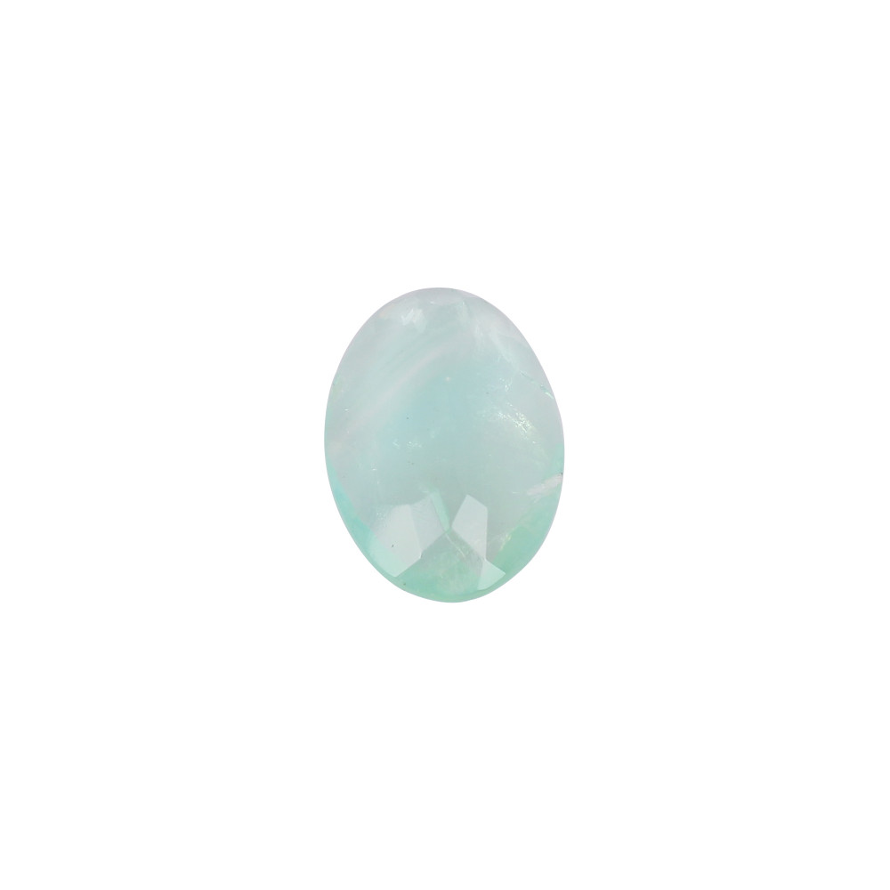 Image of Natural Afghani Fluorite Gemstone Checkerboard Cut 71.7 Carat 33x21 mm Loose Stone for Jewelry Making