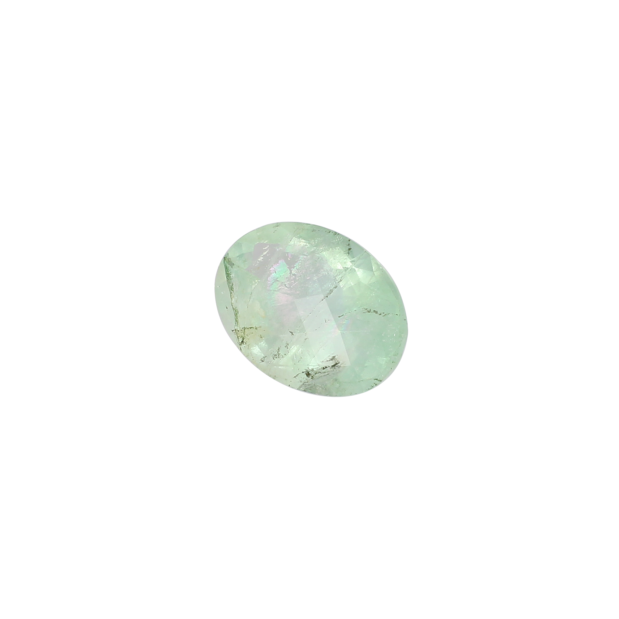 Natural Afghani Fluorite Gemstone Checkerboard Cut 490 Carat 26x17 mm Loose Stone for Jewelry Making