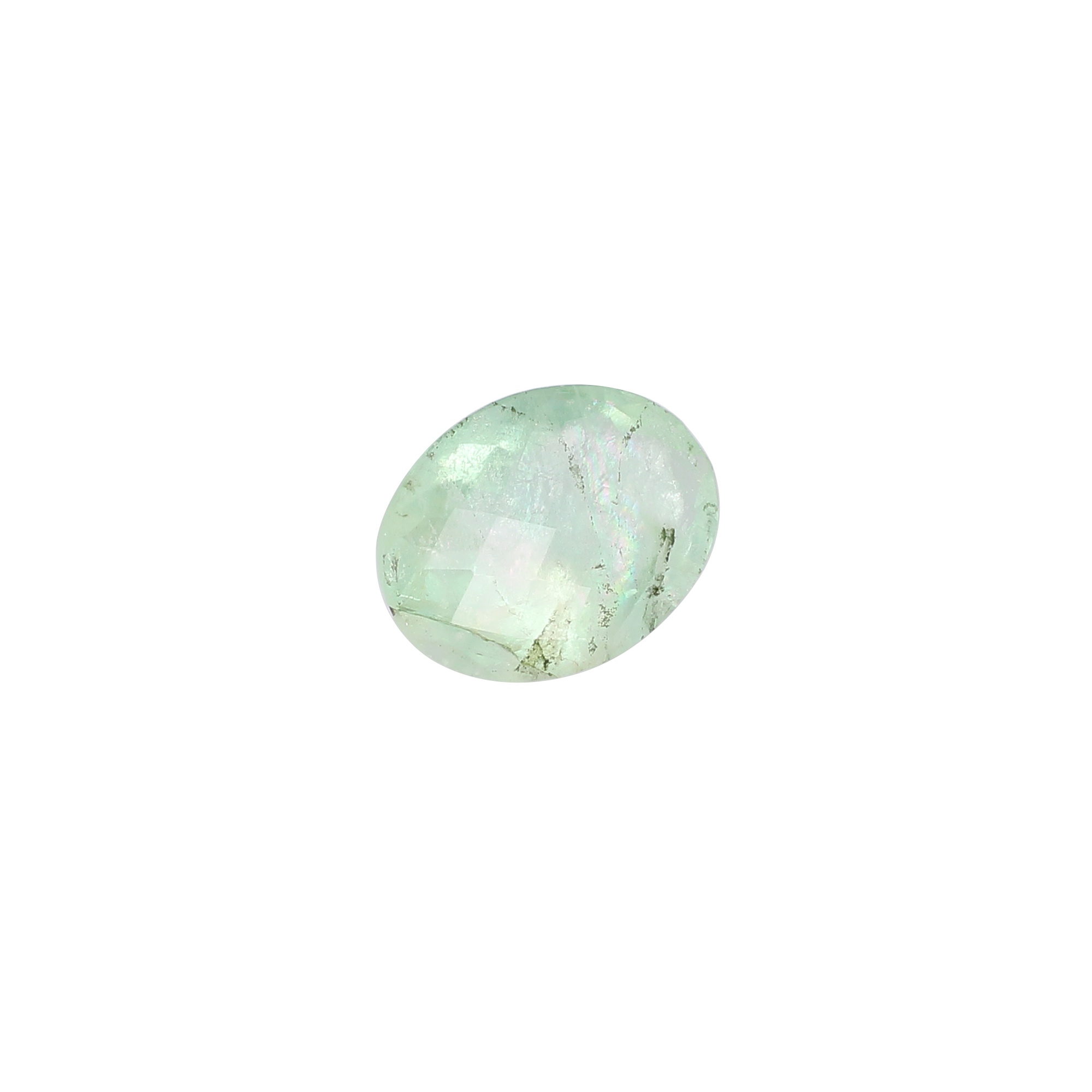 Natural Afghani Fluorite Gemstone Checkerboard Cut 490 Carat 26x17 mm Loose Stone for Jewelry Making