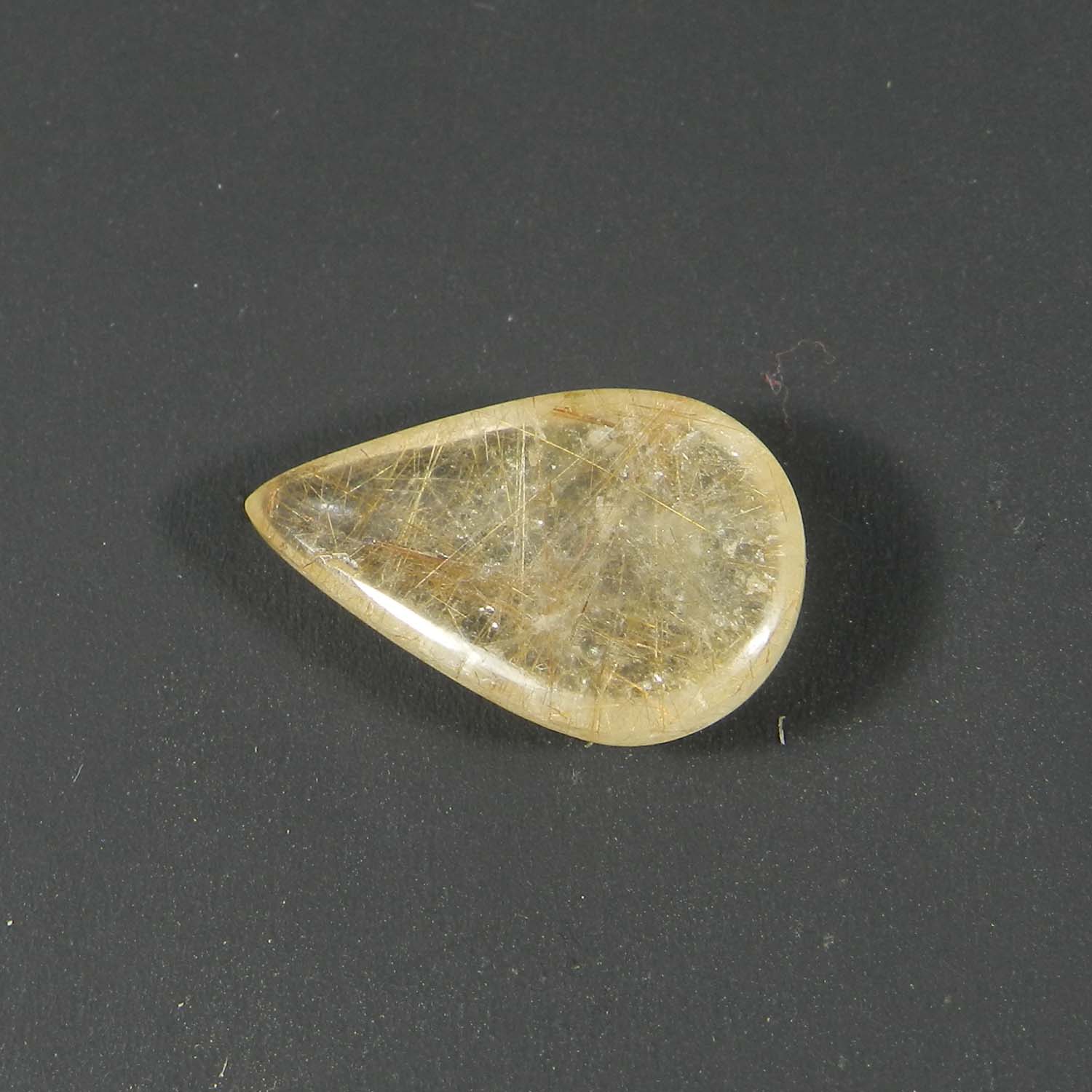 Exclusive Golden Rutile Quartz 19x12mm Pear Cabochon 840 Cts