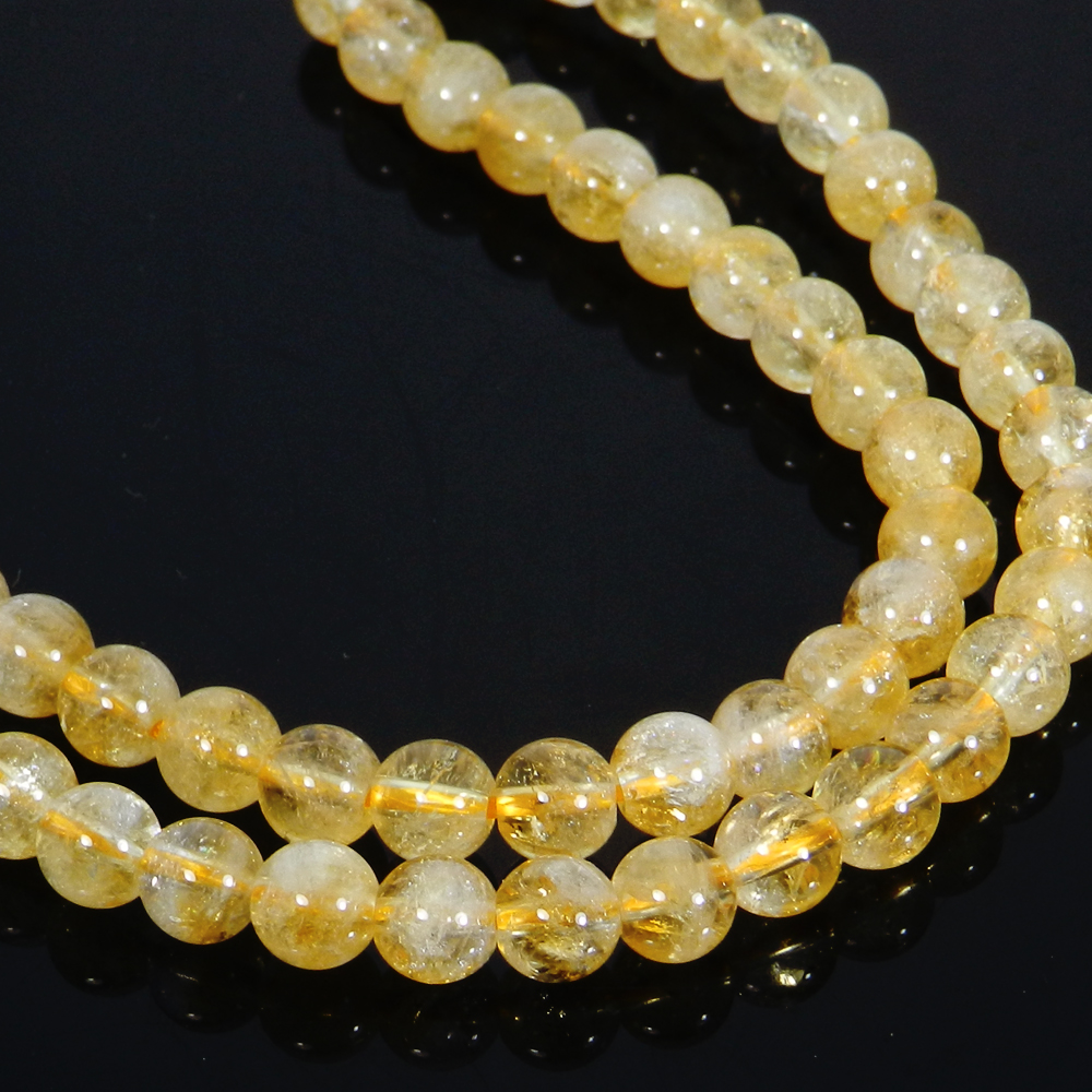 Golden Rutile 65mm 15 Inch Smooth Round Beads 11310 Cts