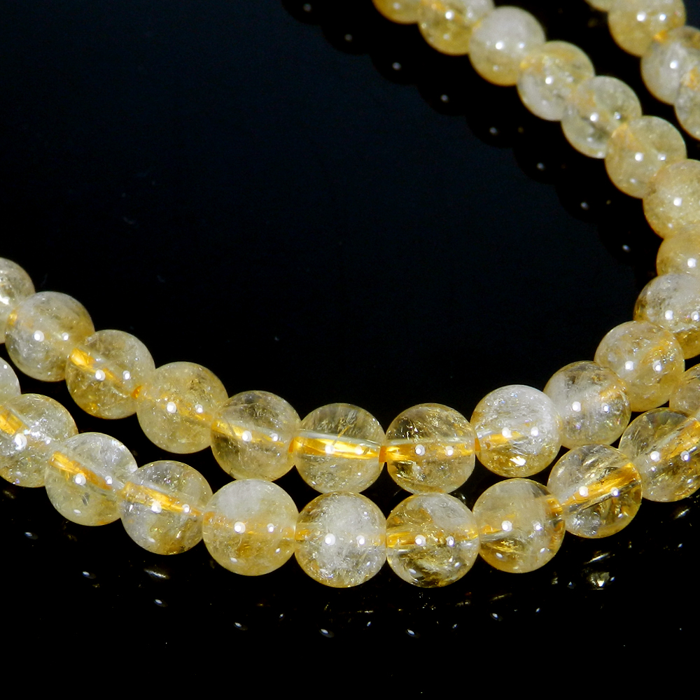 Golden Rutile 65mm 15 Inch Smooth Round Beads 11310 Cts