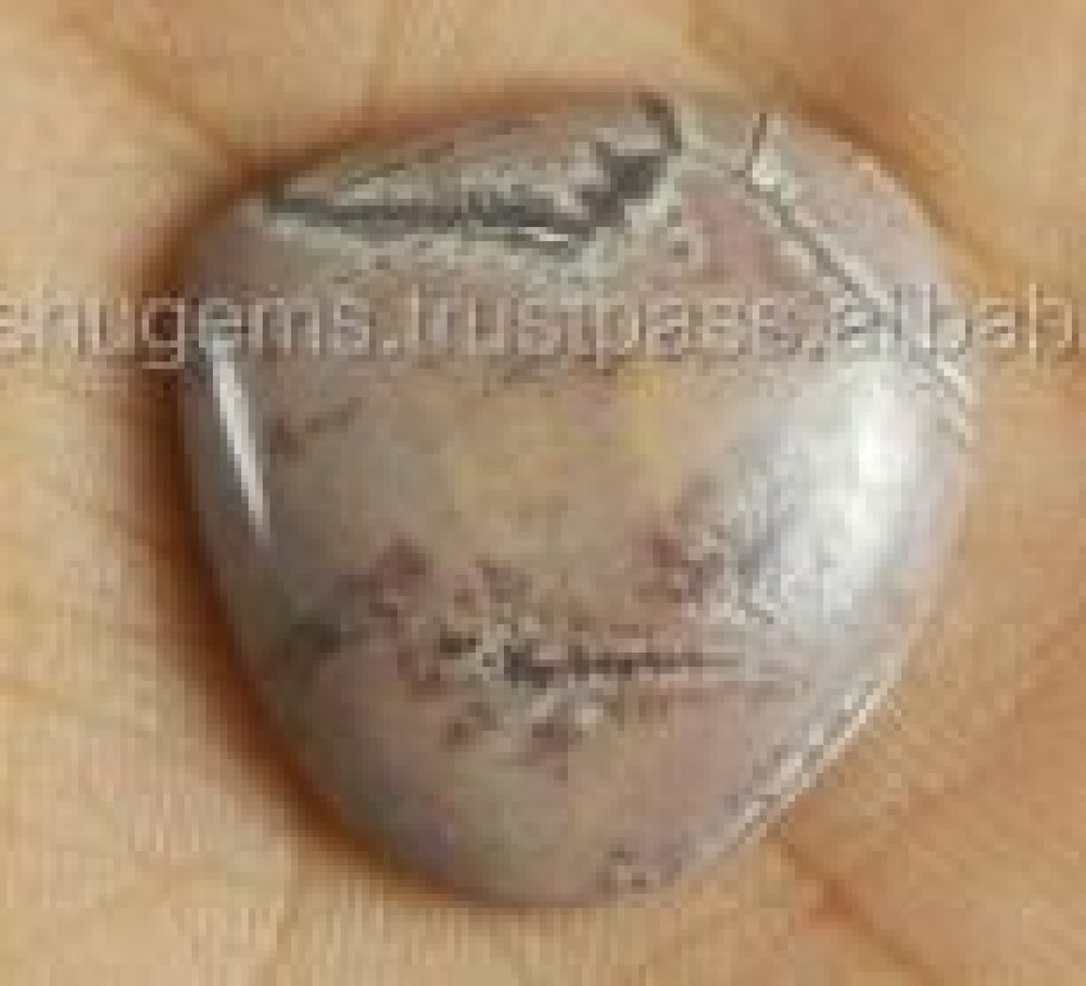 Image of 19.8 Cts Natural Porcelain Jasper 23*24mm Heart Cabochon Loose Stones For Jewelry IG0014