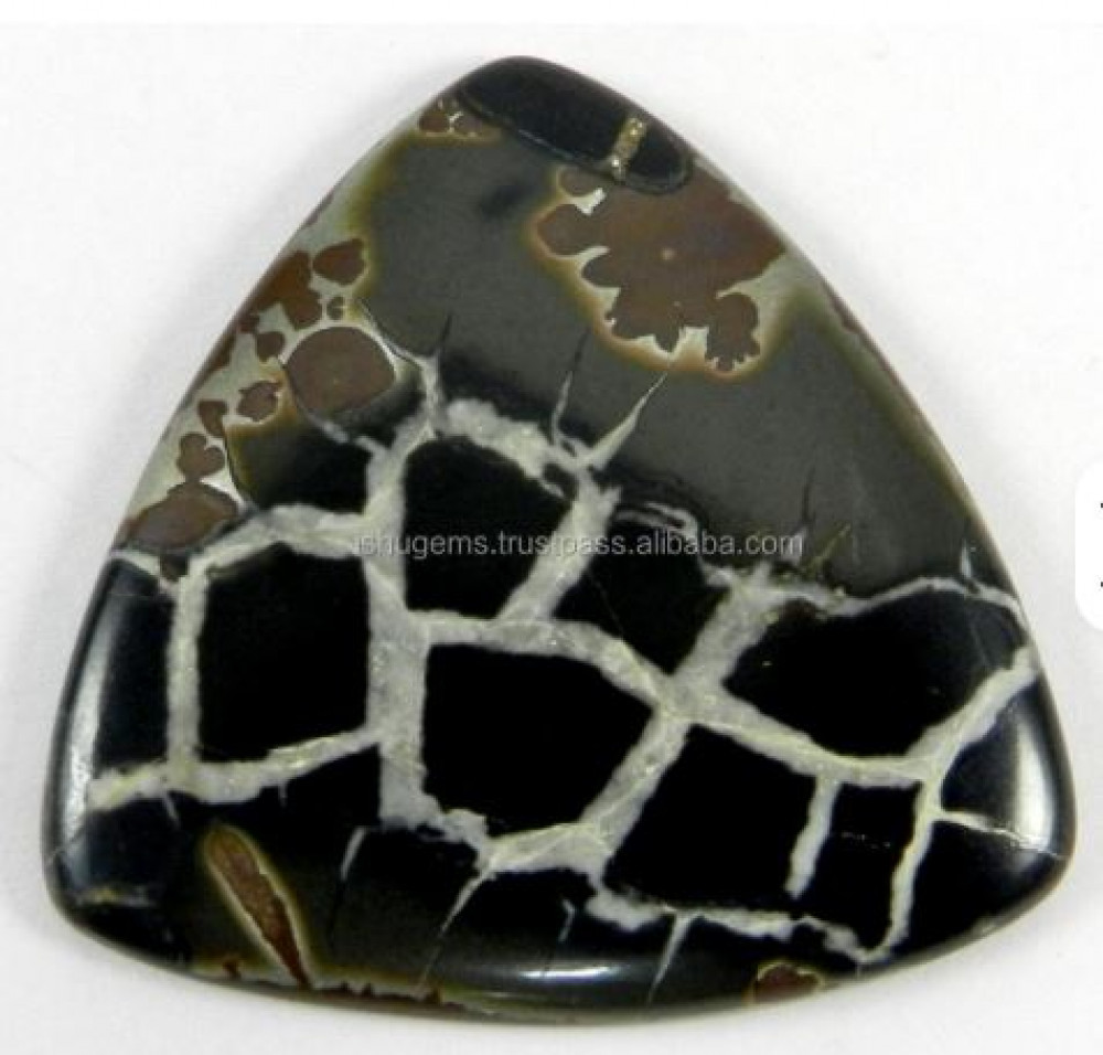 Image of Natural Septarian Jasper 43mm Triangle Cabochon, loose stones for jewelry design IG0177