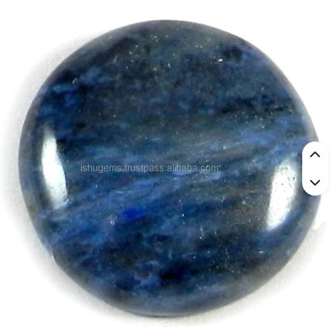 19mm Round Cabochon Natural Dumortierite Jasper 171 Cts Blue Loose Gemstone 100 Natural 100 Handcrafted for Jewelry Making
