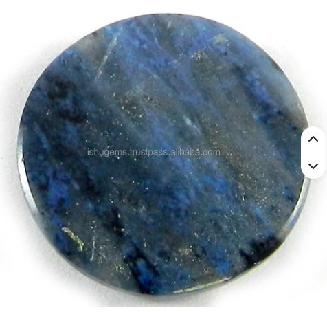19mm Round Cabochon Natural Dumortierite Jasper 171 Cts Blue Loose Gemstone 100 Natural 100 Handcrafted for Jewelry Making