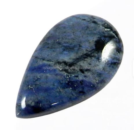 Natural Dumortierite jasper IG0021 167cts Pear Cabochon Shape 22X27mm Loose Gemstone