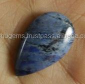 Natural Dumortierite jasper IG0021 167cts Pear Cabochon Shape 22X27mm Loose Gemstone