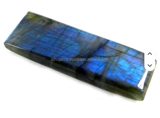 Natural labradorite with blue fire 1546mm Rectangle Cabochon 1224 gms stones for jewelry IG0028