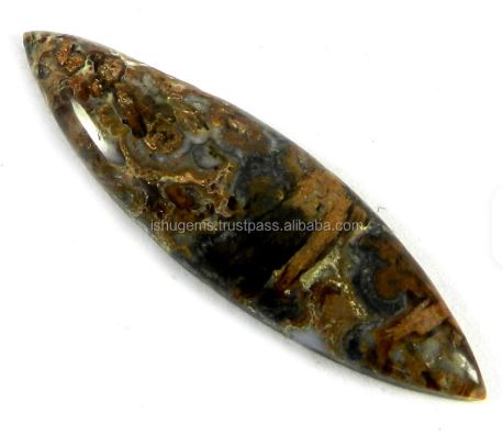Natural Boulder Opal 46x13mm Marquise Cabochon 22 Cts Loose Gemstone For Jewelry Making