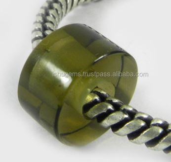 Light Smoky Quartz 5x8x14mm Round Smooth Big Hole Beads For Jewelry Making