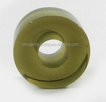 Light Smoky Quartz 5x8x14mm Round Smooth Big Hole Beads For Jewelry Making