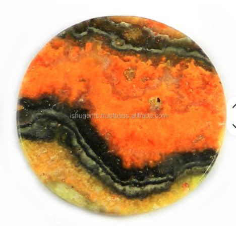 Natural Bumble Bee Jasper 27mm Round Cabochon 2670 Cts Gemstone for Pendant