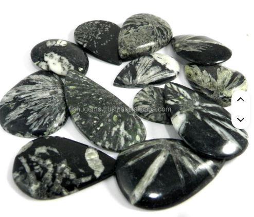 12 Pcs Natural Chrysanthemum Jasper 100 Gms Freeform Cabochon