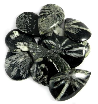 12 Pcs Natural Chrysanthemum Jasper 100 Gms Freeform Cabochon