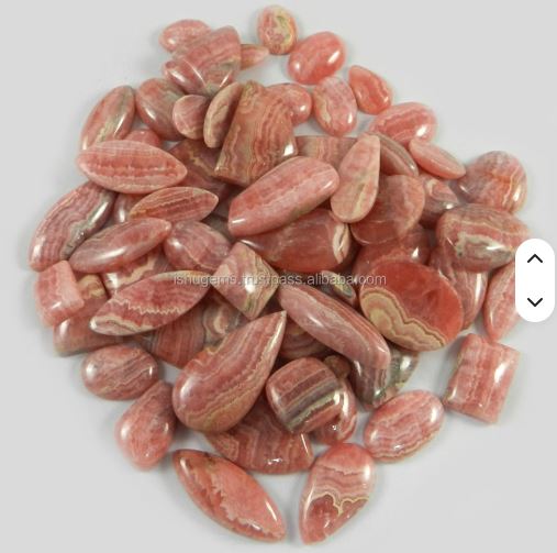 63 Pcs Natural Rhodochrosite 10080 gms Mix shape Beautiful Cabochon loose stones for jewellery IG0078