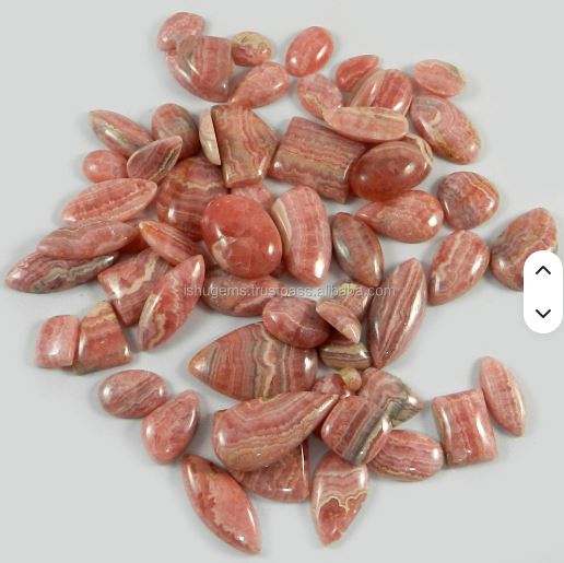 63 Pcs Natural Rhodochrosite 10080 gms Mix shape Beautiful Cabochon loose stones for jewellery IG0078