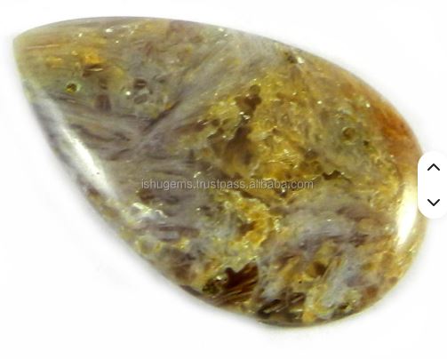 532gms Natural Sagenite jasper 2237mm Pear Cabochon Polished Stones for Jewelry Making IG0079