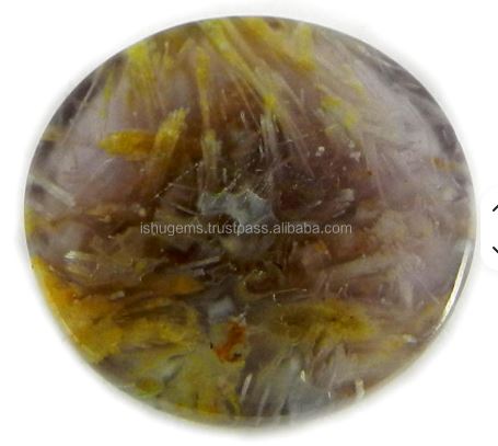 325gms Natural Sagenite jasper 20mm Round Cabochon Polished stones for jewelry making IG0080