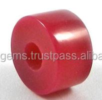 Fuchsia chalcedony 14x8x45mm Smooth Tyre Gemstone Big Hole Beads IG0095