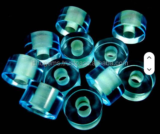Sky Blue Topaz Hydro 14x8x45mm Smooth Tyre Beads Gemstone Big Hole Beads IG0098