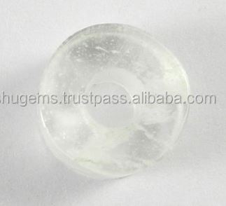 14x8x45mm smooth tyre beads Cloudy crystal Gemstone big hole beads for bracelet - IG0104