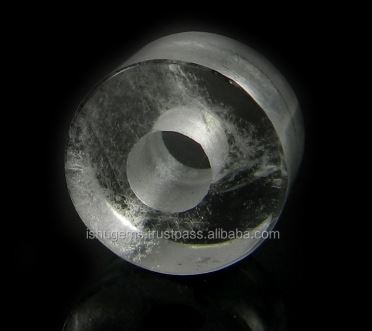 14x8x45mm smooth tyre beads Cloudy crystal Gemstone big hole beads for bracelet - IG0104
