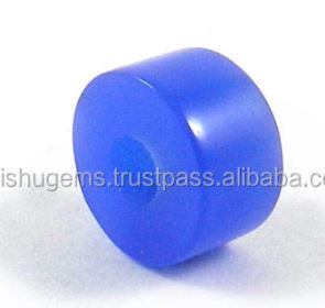 Blue chalcedony 14x8x45mm smooth tyre beads Gemstone big hole beads