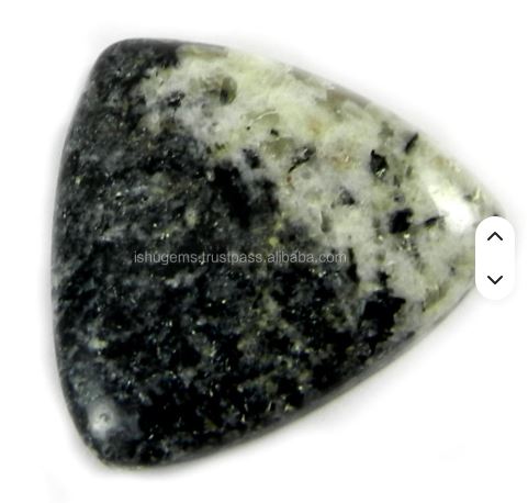 Natural Orbicular Jasper 33x31mm Fancy Trillion Cabochon Loose Gemstones for Jewelry