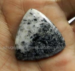 Natural Orbicular Jasper 33x31mm Fancy Trillion Cabochon Loose Gemstones for Jewelry