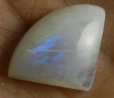 636 gms Natural Rainbow moonstone with blue fire 20x30mm Fancy Shape Cabochon gemstone