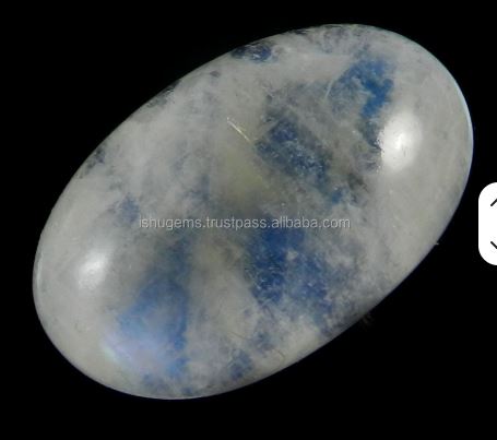 821 gms Natural Rainbow moonstone with blue fire 19x31mm Oval Cabochon Beautiful loose stones for jewellery design IG0159
