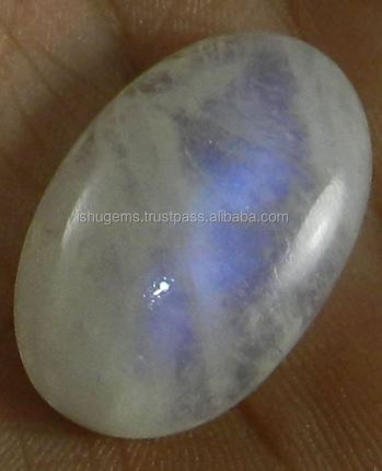 821 gms Natural Rainbow moonstone with blue fire 19x31mm Oval Cabochon Beautiful loose stones for jewellery design IG0159