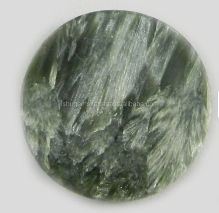 Natural Seraphinite Jasper 24mm Round Cabochon Loose Gemstone Ishu Gems IG0160