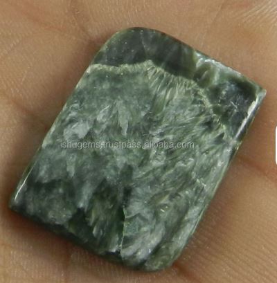 664 gms Natural Seraphinite Jasper 24x30mm Fancy Cabochon Polished Atones for Jewelry Making IG0166