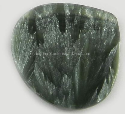 Natural Seraphinite Jasper 2626mm Heart Cabochon 621 gms Loose Gemstone