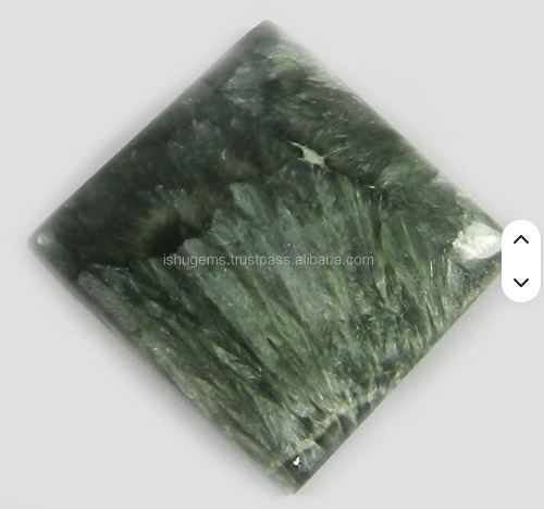 638 gms Natural Seraphinite jasper 2424mm Square Cabochon Polished stones for jewelry making IG0170