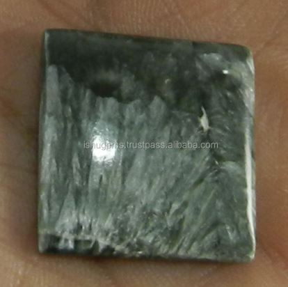 638 gms Natural Seraphinite jasper 2424mm Square Cabochon Polished stones for jewelry making IG0170