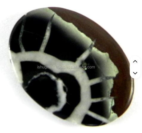 1619mm Natural Septarian Jasper Cabochon High Quality Loose Blue Crystal Gemstone for Necklace Design 379 Gms IG0179