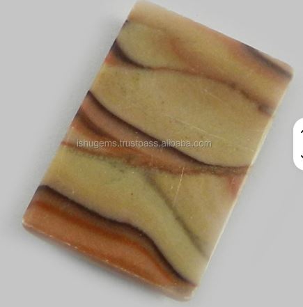 Natural Red Creek Jasper 20x10mm Rectangle Cabochon Polished Stones for Jewelry Making
