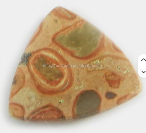 Mookaite Coral Jasper 21x22mm Trillion Cabochon 349 gms Loose Gemstone