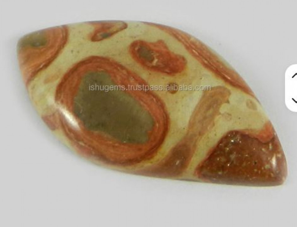 Image of Natural Mookaite Coral Jasper 18x32mm Fancy Shape Cabochon 4.54 gms Loose Gemstone