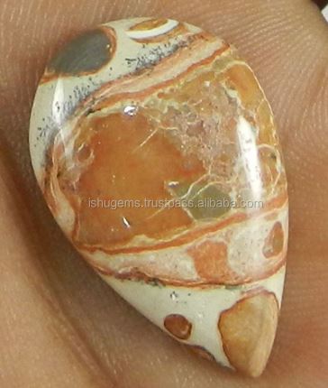 Natural Mookaite Coral Jasper 16x24mm Pear Cabochon 3 gms Loose Gemstone