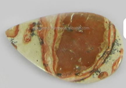 Natural Mookaite Coral Jasper 16x24mm Pear Cabochon 3 gms Loose Gemstone