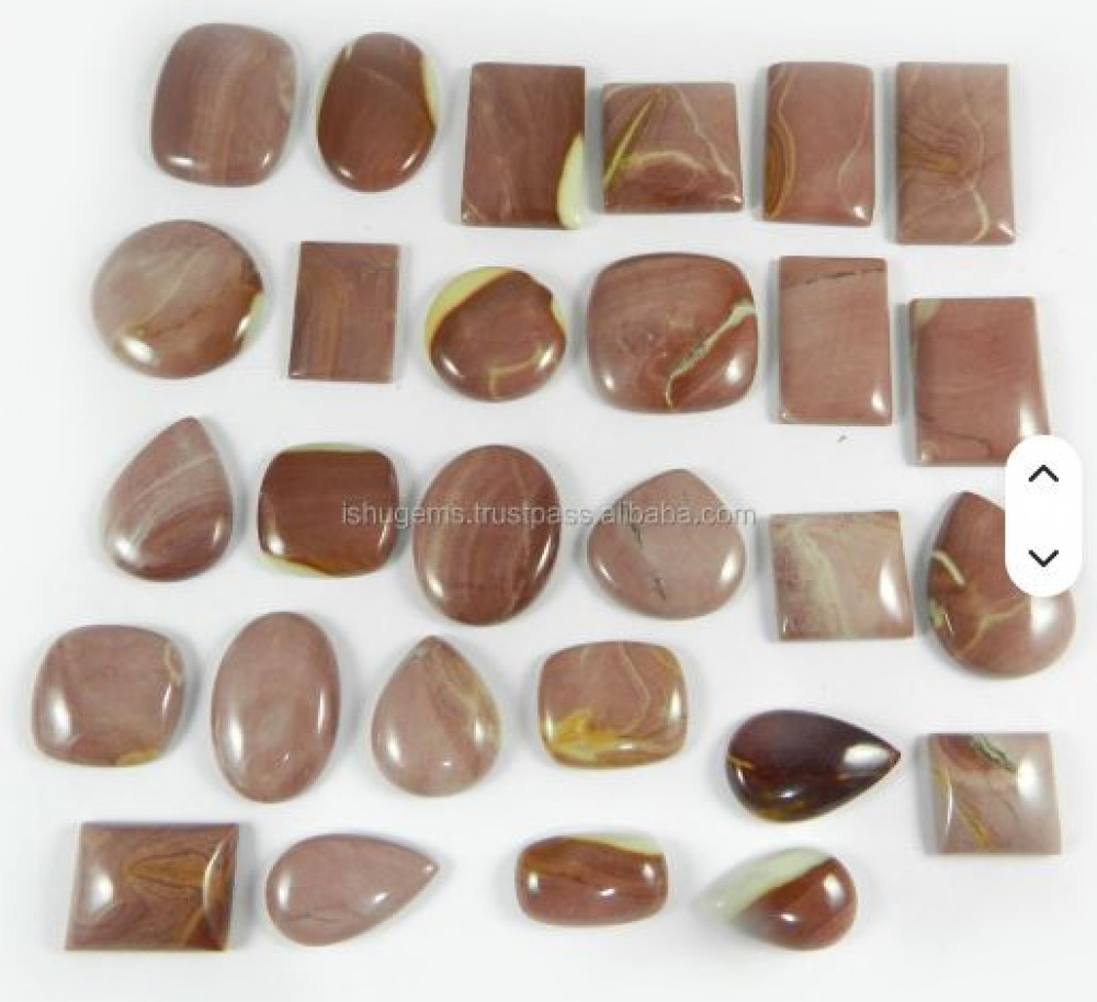 Image of 28 Pcs Natural Wagul jasper 100 gms Free form Mix Shape Beautiful Cabochon loose gemstone IG0220