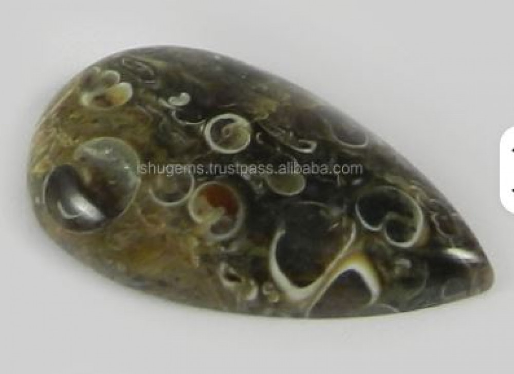 Image of Ishu Gems 18x29mm Natural Jasper 4.25 Gms Beautiful Pear Cabochon Gemstone Loose From India IG0223