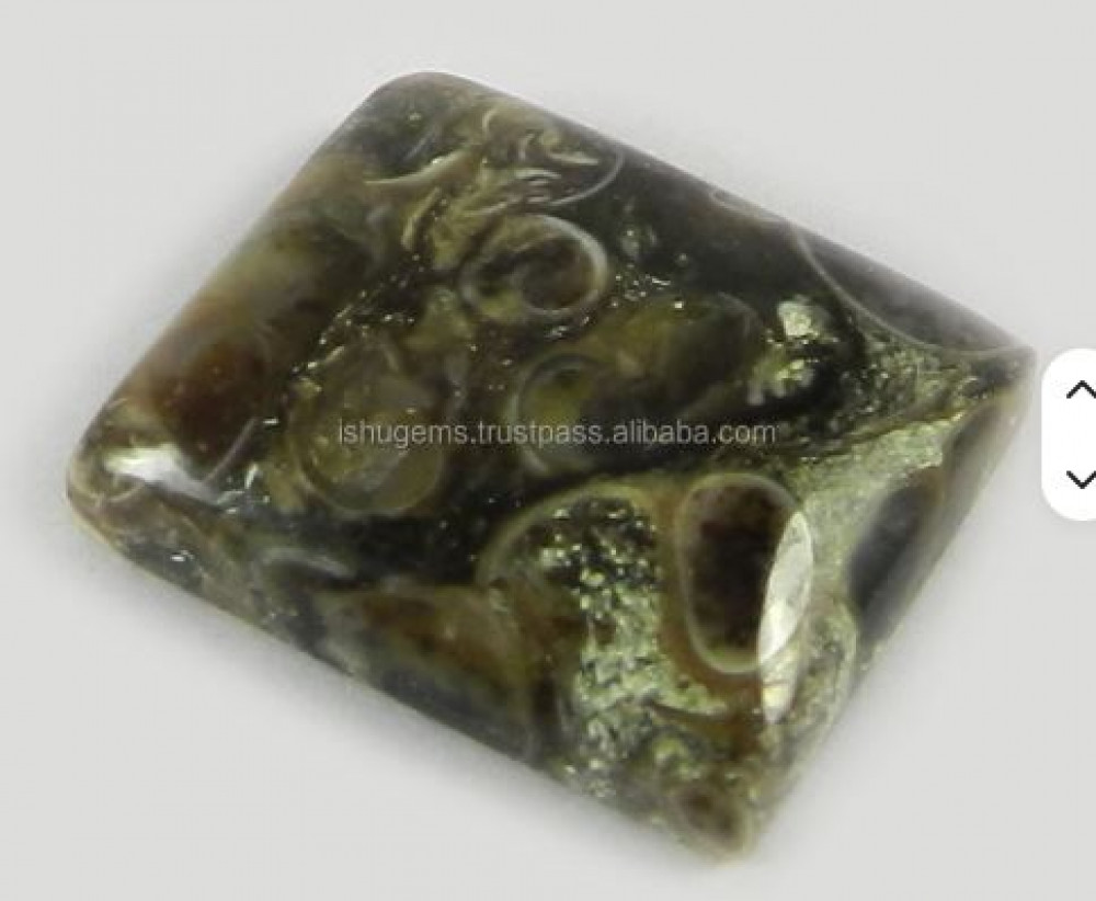 Image of Natural Turrtella jasper 2.80 gms Beautiful Rectangle Cabochon wholesale gemstone For Jewelry Making