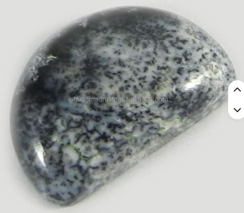 Natural Dendritic Opal 12x17mm Half Moon Fancy Shape cabochon 170 gms loose stones for jewellery making IG0230