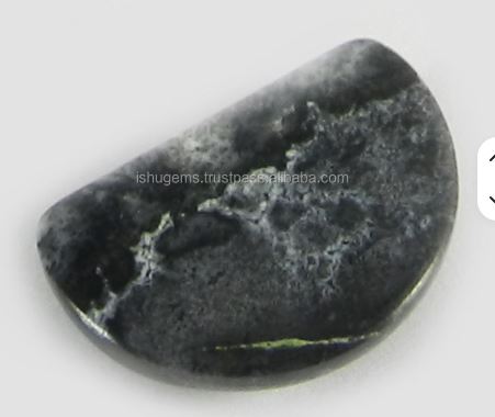 Natural Dendritic Opal 12x17mm Half Moon Fancy Shape cabochon 170 gms loose stones for jewellery making IG0230